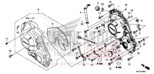 PANNEAU CARTER-MOTEUR D. CBR1000S1J de 2018
